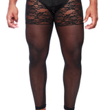 Floral Lace and Sheer Legging