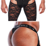 Caged Front with Lace Thong