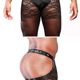 Floral Lace and Sheer Legging