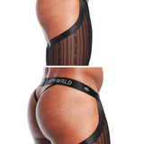 Embroidered Lace with Strappy Thong