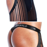 Mesh Pinstripe with Thong